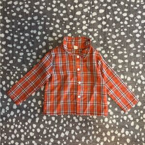 SHEIN Orange Plaid Shirt